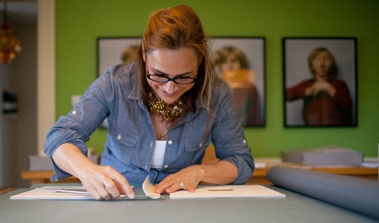 Benedicte Verley Making Hand bound Albums